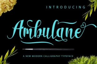 Ambulane: A Stylish Script Font with Swashes