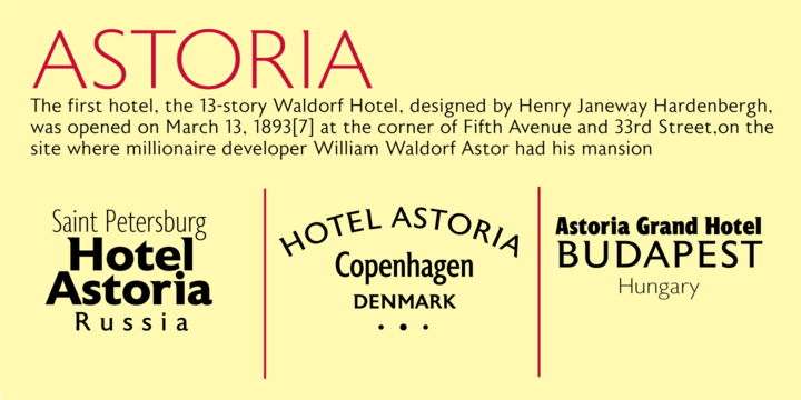 Astoria Family: A Typeface That Bridges Roman and Sans
