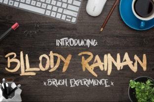 Bllody Rainan: A Rough Brush Font for Building Playful Branding Workflows